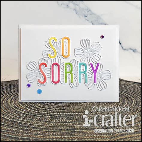 ‘So Sorry’ Floral Card | i-crafter