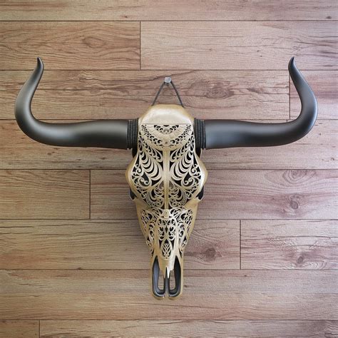 3D model A carved cow skull | CGTrader