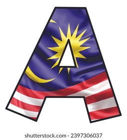 Alphabet Letter Malaysia Flag Background Stock Illustration 2397306037 ...