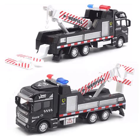 New 1:48 Scale Alloy Car Model Toys Kid Mini Rescue Police Tow Truck Birthday Gift – Chile Shop