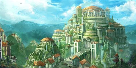 Asgard | Landscape paintings, Fantasy landscape, Digital painting