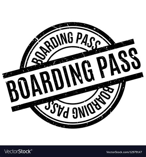 Boarding pass rubber stamp Royalty Free Vector Image