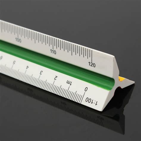 30cm White Triangular Metric Scale Ruler Plastic Three Color Coded Sides Sale - Banggood.com