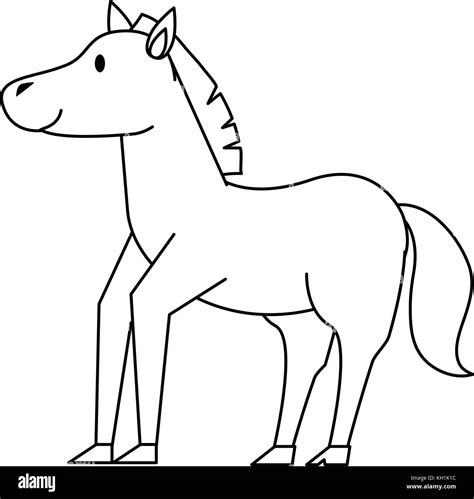 White Horse Cartoon Clipart