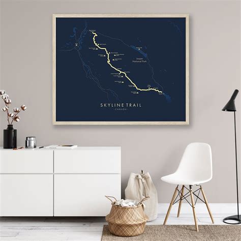 Skyline Trail Map Skyline Trail Hiking Poster Canada | Etsy