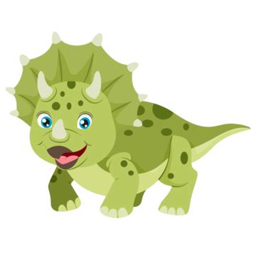 Green Baby Triceratops Cute Dinosaur, Baby Triceratops, Green Dinosaur, Cute Animal PNG ...