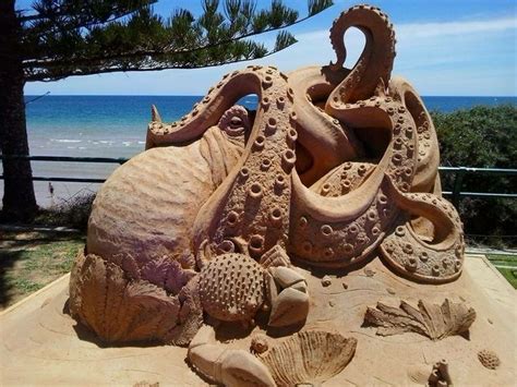 Amazing Sand sculpture at Christies Beach, South Australia | Sand art ...