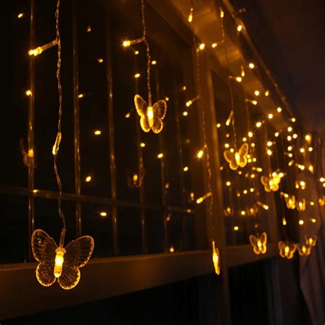 5m/3.5m Led Curtain butterfly String Light Fairy Lights 8modes Christmas New Year Lights Wedding ...