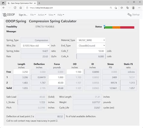 Compression Spring Design Software and Calculator | ODOP:Spring