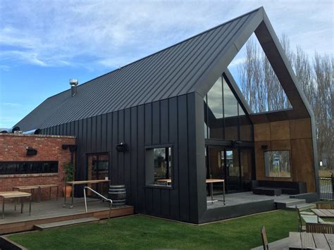 AnoMax Ultra Matt Grey Black Premium Pre-Coated Aluminium by Ambro Metals Modern Barn House ...