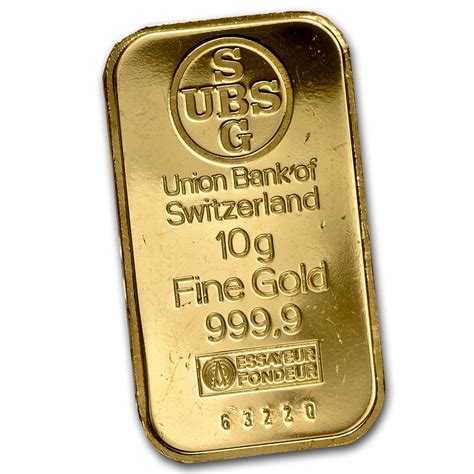 Buy 10 gram Gold Bar - UBS (No Assay Card) | APMEX