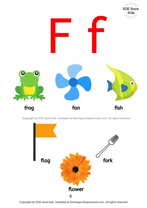 Things That Start With The Letter F For Kids