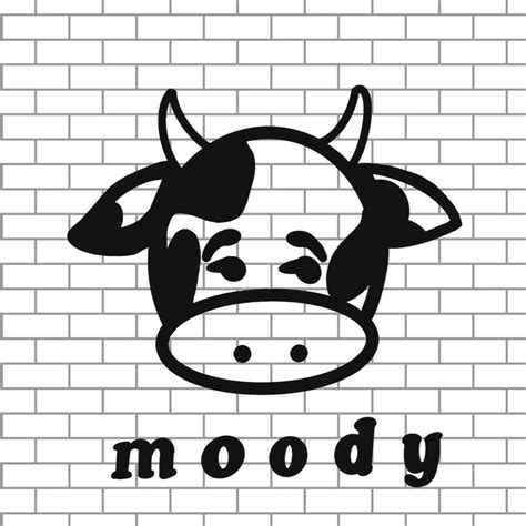 Moody SVG Cow SVG Moody Cow SVG Animal Svg Cute Cow Svg - Etsy Denmark