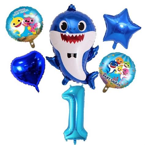 Baby shark party balloons inflatable children birthday party baby shark merchandise number ...