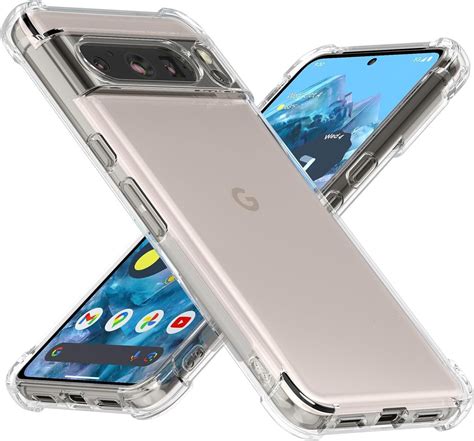 For Google Pixel 8A 8 6A/7A/7Pro Case,Clear Silicone Shockproof Gel Phone Cover | eBay