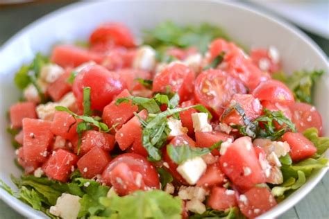 Tomato Watermelon Salad with Feta - Salu Salo Recipes