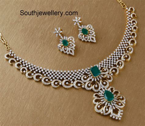 Diamond Necklace Set - Jewellery Designs