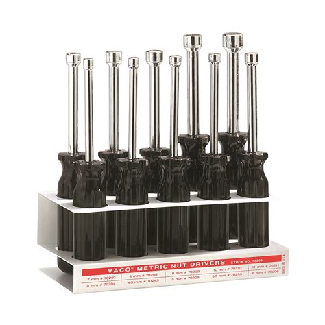 Nut Driver Set, Metric Nut Drivers, 3-Inch Shafts, 10-Piece - 70200 | Klein Tools - For ...