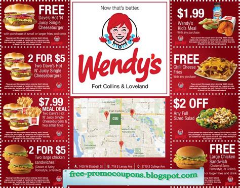 Printable Coupons 2021: Wendys Coupons