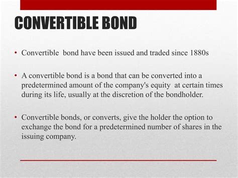 CONVERTIBLE BOND | PPT