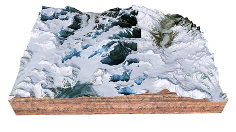 Saltoro Kangri Mountain Pakistan Terrain 3D Model by 3dstudio