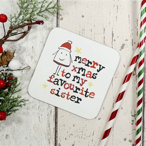 merry christmas to my favourite sister/brother by parsy card co | notonthehighstreet.com