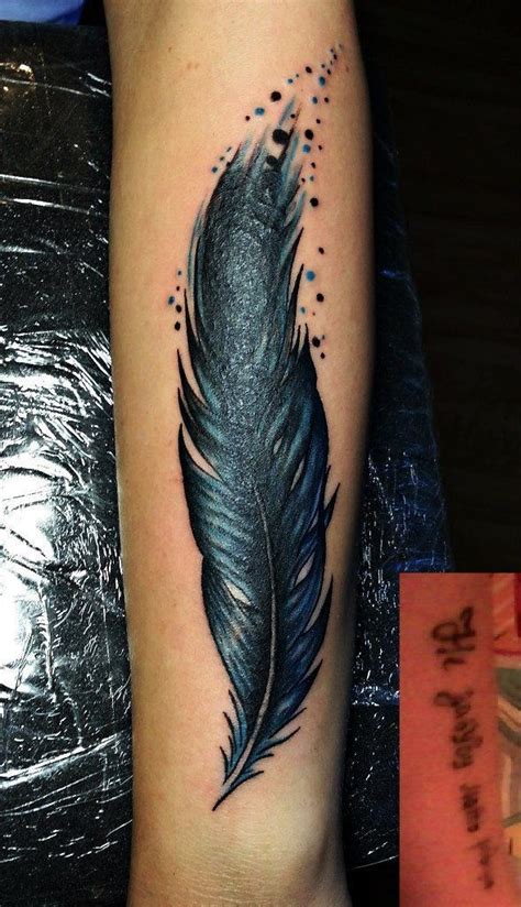 Beautiful Feather Tattoo Cover-Up