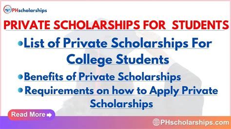 Private Scholarships for College Students Philippines 2023