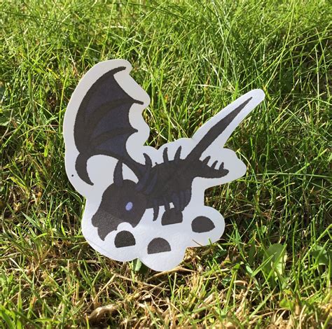 Roblox adopt me shadow dragon sticker matt finish | Etsy