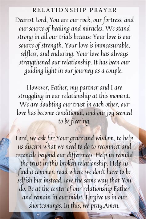 Prayers for Reconciliation of Relationship | Relationship prayer, Prayer for my marriage, Godly ...