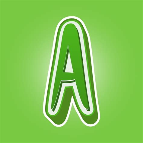 Premium Vector | Green and white letter a with a green background.