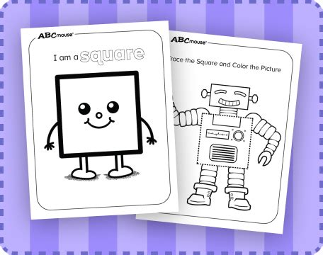 Square Coloring Pages | ABCmouse