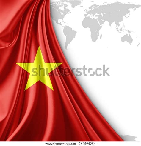 Vietnam Flag World Map Background Stock Illustration 264594254 ...