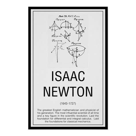 Isaac Newton Poster | Zazzle | Math poster, Isaac newton, Physics and mathematics