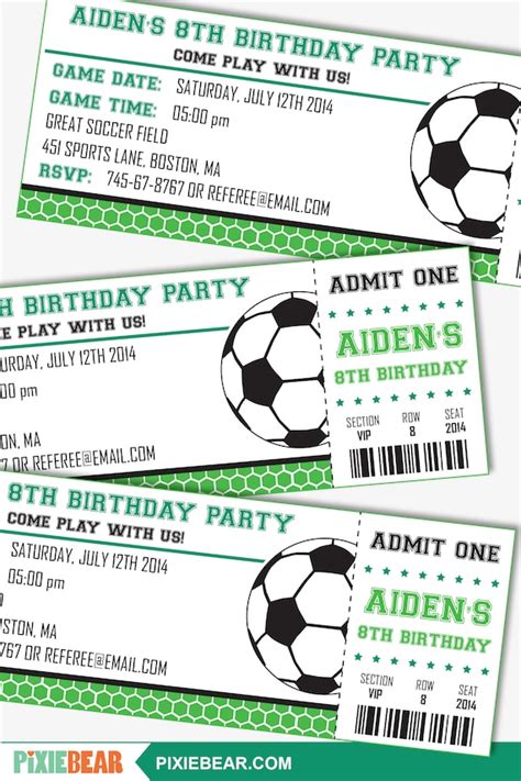 Soccer Party Invitation Soccer Birthday Invitation Soccer | Etsy