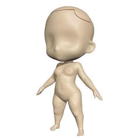 Base Mersh Chibi female 3D model 3D printable | CGTrader