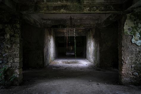 Creepy Dark Hallway Photograph by Roman Robroek | Pixels