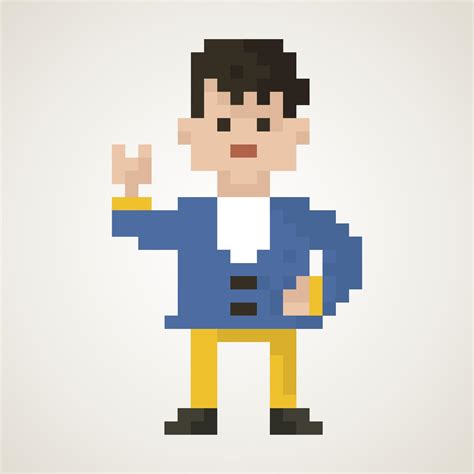 The guy in the style of pixel art. Vector illustration 20881350 Vector ...