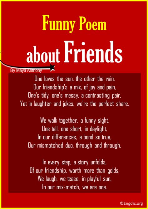 10 Best Funny Poems about Friends - EngDic