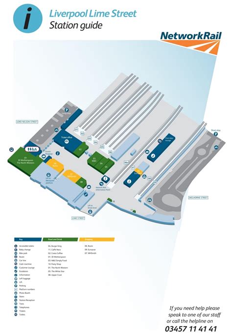 Liverpool Lime Street railway station map - Ontheworldmap.com