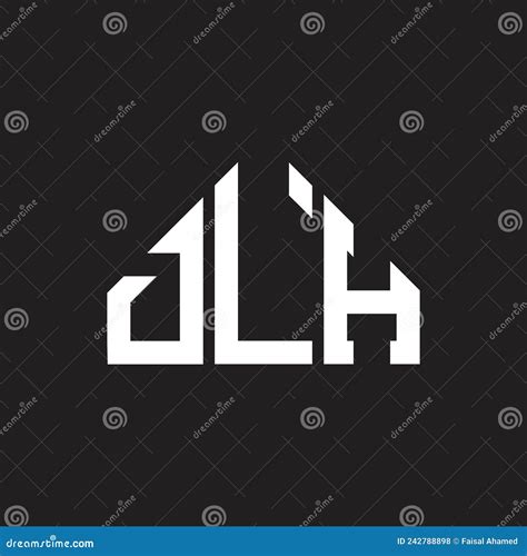 DLH Letter Logo Design on Black Background. DLH Creative Initials Letter Logo Concept Stock ...