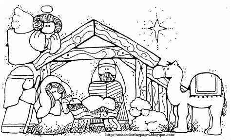 Free Nativity Coloring Pages Printable - Coloring Home