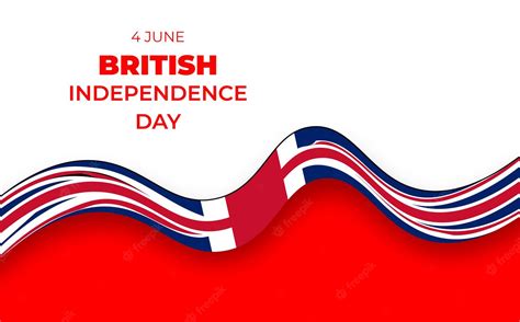 Premium Vector | United kingdom independence day with uk flag