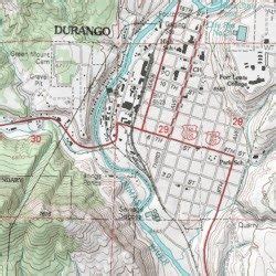 Durango-Silverton Narrow-Gauge Railroad, Colorado [Durango West USGS ...