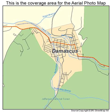 Aerial Photography Map of Damascus, VA Virginia