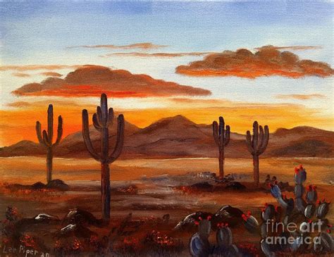 Huge Oil PaintingCactus Desert Painting Commissioned Arizona Landscape Southwestern Art Home ...