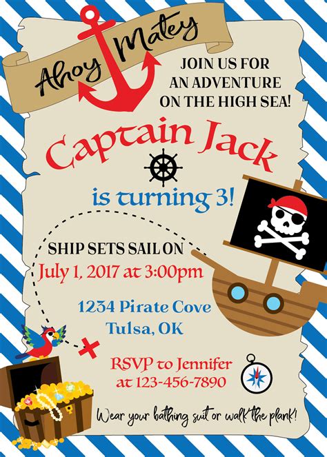 Pirate Party Invitations