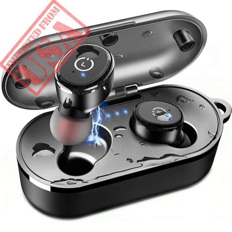 original tozo t10 bluetooth 5.0 wireless earbuds with wireless charging ...