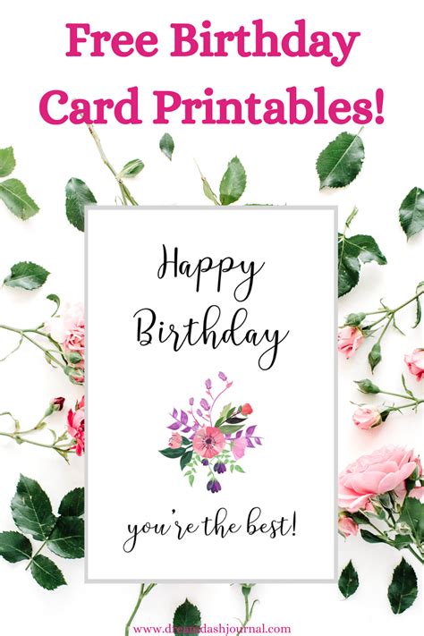 6 Cute Printable Birthday Cards For Her {Pretty & Free!} | Happy ...