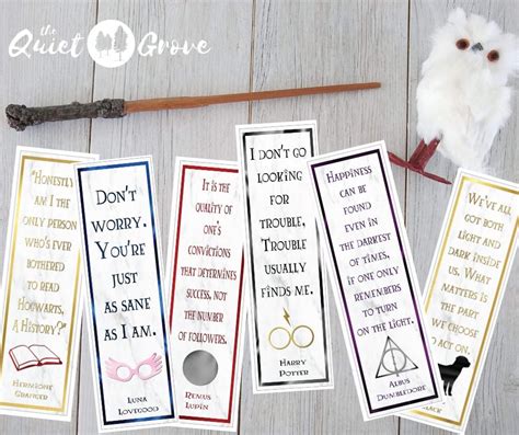 12 Free Printable Harry Potter Quote Bookmarks (3) ⋆ The Quiet Grove